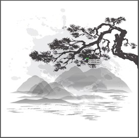 山水墨画