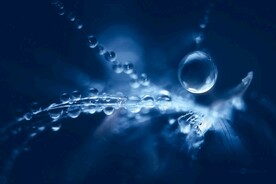 蓝色水泡