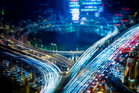 城市道路夜景