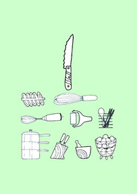 简笔画厨房用品