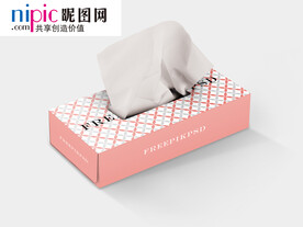 纸抽盒样机图片