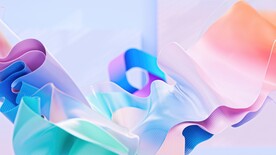 炫彩3d玻璃质感流体抽象渐变