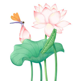 水墨荷花 