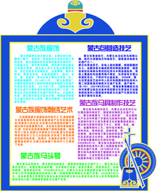 蒙元素展板