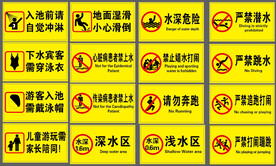 游泳馆安全标识