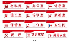 科室牌 矢量图