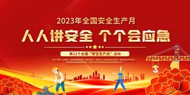 红色安全生产月宣传栏