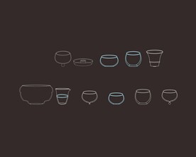 线条 杯子 矢量图