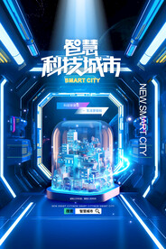 科技城市海报