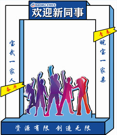 欢迎新同事门型展板拍照框