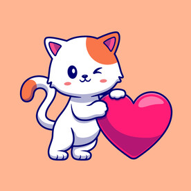 卡通动物小猫宠物猫咪插图
