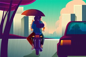 雨季街景