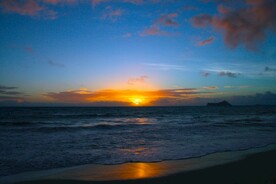 海滩日出日落摄影