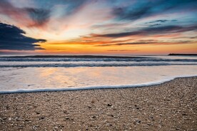 海滩日出日落摄影