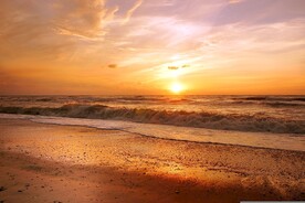 海滩日出日落摄影