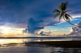 海滩日出日落摄影