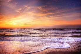 海滩日出日落摄影