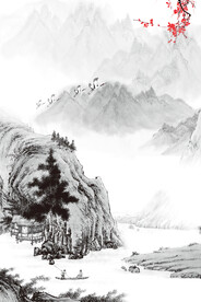 中国风山水画