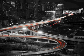 厦门仙岳路立交桥夜景