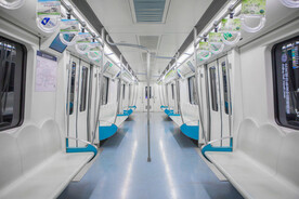 疫情期间空无一人的地铁摄影图