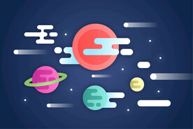 插画星球宇宙元素