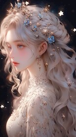 梦幻插画风动漫卡通美女壁纸