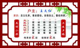 文明户门牌