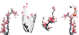 手绘梅花