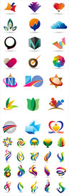 彩色 标志 logo 