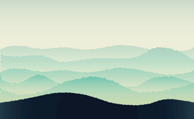 山峦插画