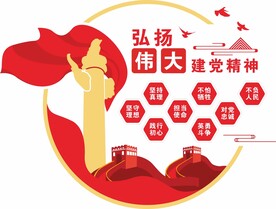 建党精神党建文化墙