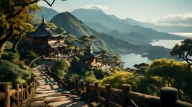 插画风景 自然风光