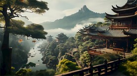 插画风景 自然风光