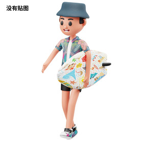 C4D模型 卡通男孩  