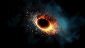 高速旋转的星球火光