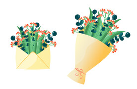 卡通花束