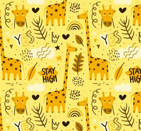 长颈鹿卡通图案