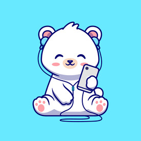可爱卡通北极熊