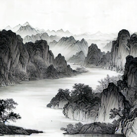 新中式山水画