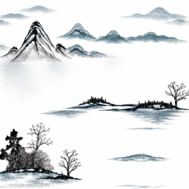  写意水墨山水