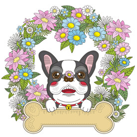 植物动物抽象花纹装饰画