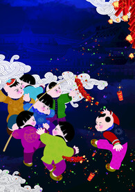 过新年放鞭炮
