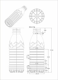矿泉水矢量瓶子3D图