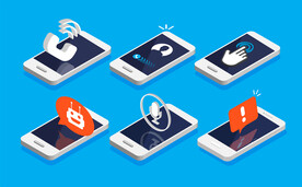 立体手机功能矢量元素