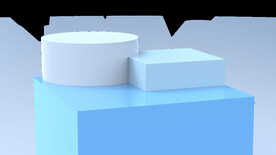 三维场景3D渲染蓝色背景展台