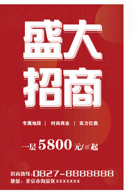 房地产商铺盛大招商海报