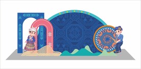 广西壮族三月三美陈