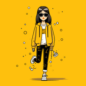 黄色服装动漫人物