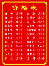 各式早餐