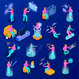 网络科技插画